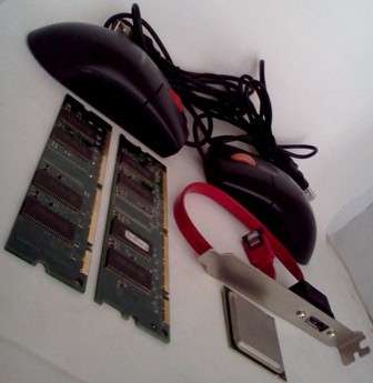1 Intel CPU + 2 Lenovo USB Mouse's + 2 SDRAM Memory + eSata Backplate