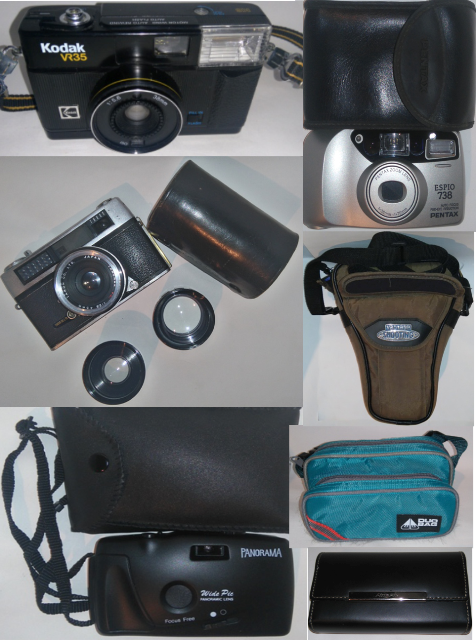 Kodak VR35 + Taron Vic + Pentax 738 + Panaromic Camera + Three Bags