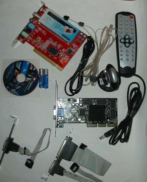 TV Tuner Card With Remote And PC Components