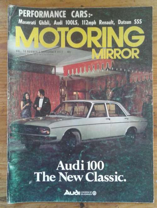 Motoring Mirror Magazine September 1972 South Africa