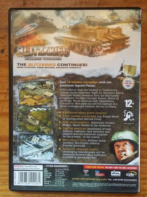 Blitzkrieg Rolling Thunder PC Game