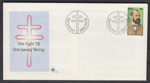 Crazy R1 Start Auction! First Day Cover, We Fight TB, Dormerton, 1982.03.24