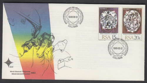 Crazy R1 Start Auction! First Day Cover, World Diamond Congress, Cullinan 1980.05.12