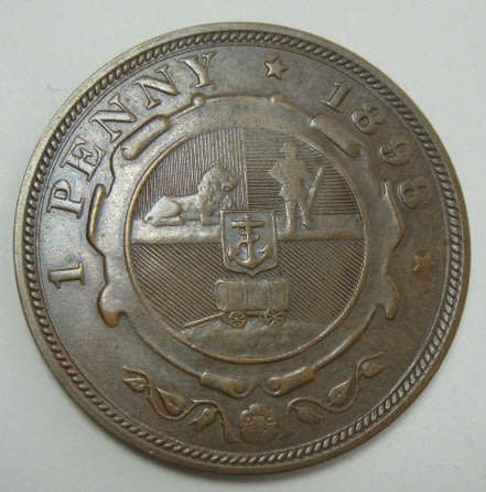 Crazy R1 Start Auction! Zuid-Afrikaansche Republiek, Paul Kruger Penny of 1898
