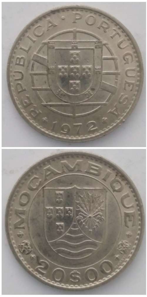 Crazy R1 Start Auction! Portuguese Mozambique, Twenty Escudos of 1972
