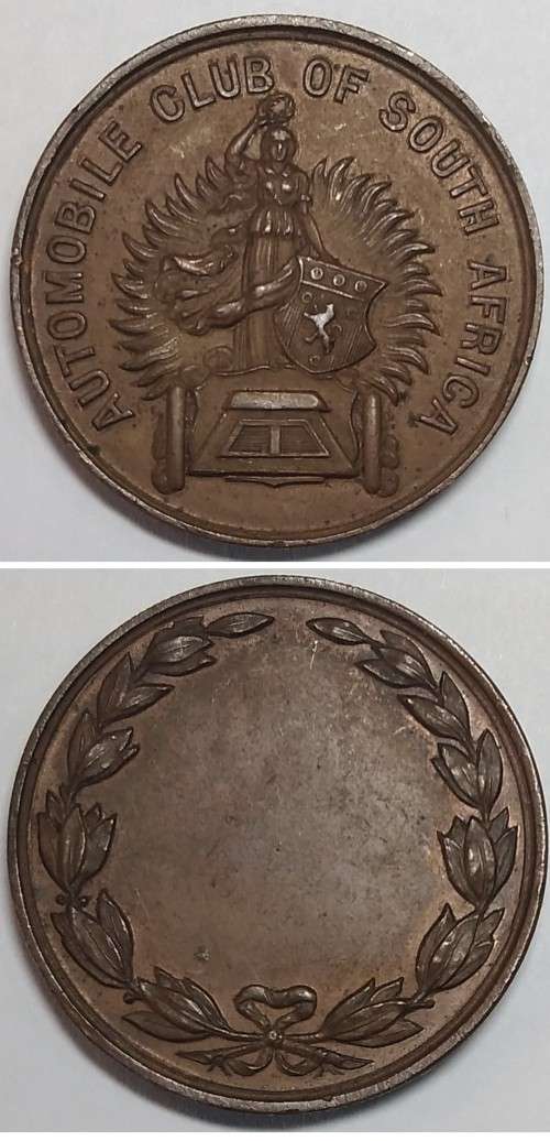Crazy R1 Start Auction! Vintage Automobile Club of South Africa Bronze Medal (35 mm)