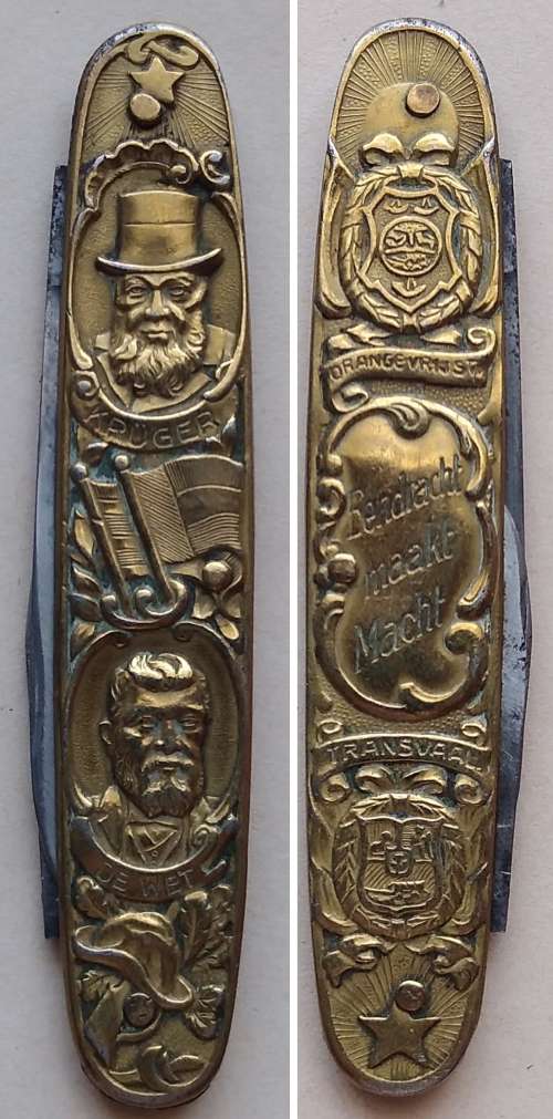 Crazy R1 Start Auction!  Paul Kruger Vintage Boer War Pocket Knife - Jowika Solingen Germany