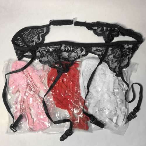 Lace Stockings Suspender with Clamps