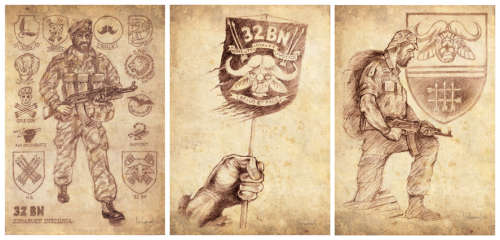 32 Battalion Three Poster Prints SADF