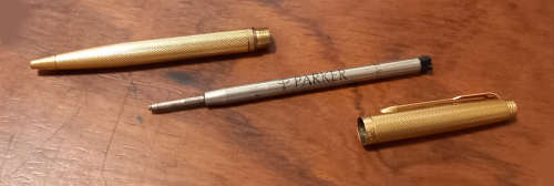 Gold Plated Parker Clutch Pencil. Made in France.