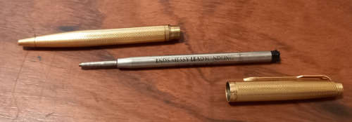 Gold Plated Parker Clutch Pencil. Made in France.