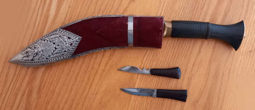 Officers Kukri with Silver Filigree sheath