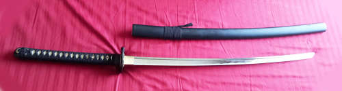 Katana and Tanto Swords with Wooden Practice sword. See Pictures!