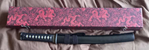 Katana and Tanto Swords with Wooden Practice sword. See Pictures!
