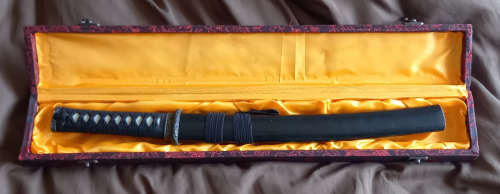 Katana and Tanto Swords with Wooden Practice sword. See Pictures!