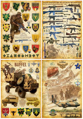 SADF Poster Set of Four - Infantry Battalions Version