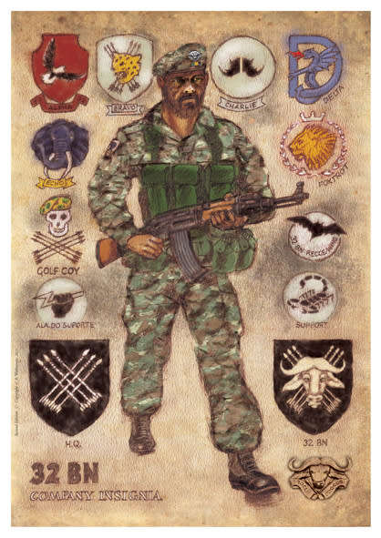 32 Battalion Company Insignia Poster A4