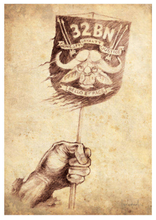 32 Battalion Standard (Vaandel) Print