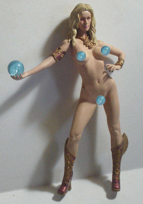 Nude Female figurine with Crystal ball Dasha