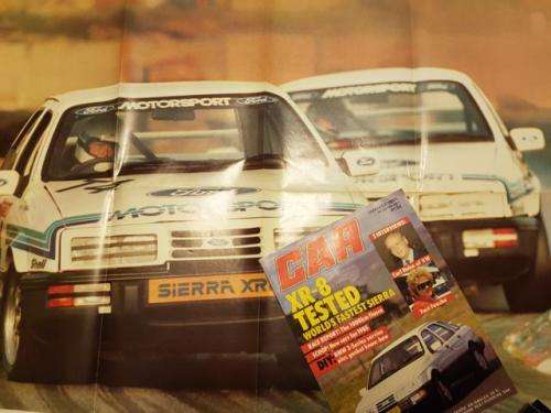 FORD SIERRA XR8 GROUP ONE POSTER AND CAR MAGAZINE * FREE SHIPPING IN SA *