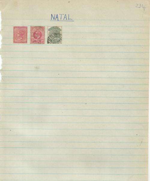 NATAL STAMP COLLECTION 3 STAMPS