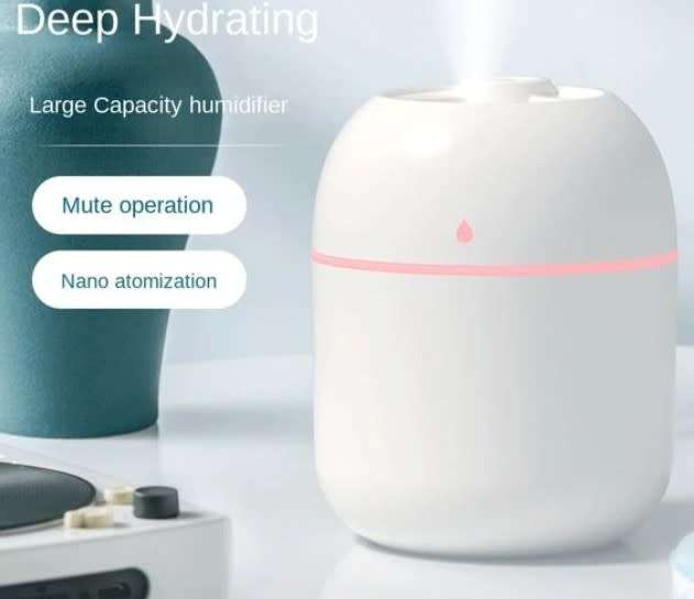 1pc Portable Mini USB Desktop 7-color Night Light Humidifier, Mist Maker, Face Sprayer, Aroma Diffus