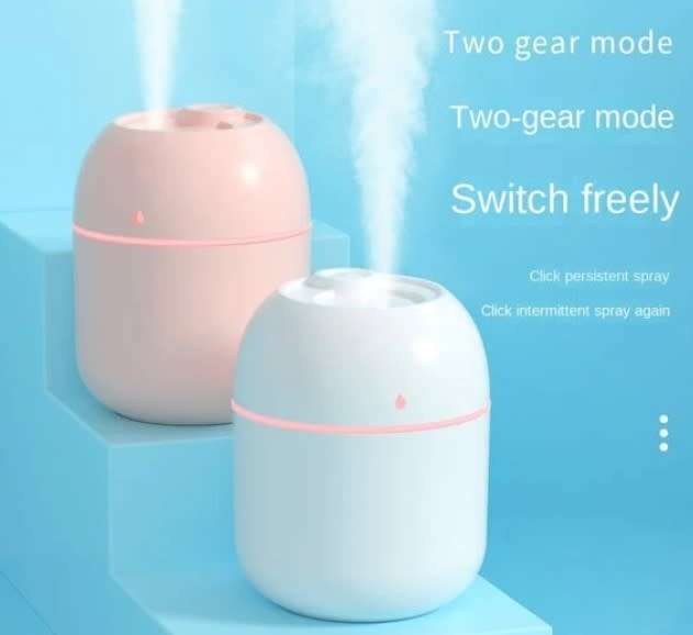 1pc Portable Mini USB Desktop 7-color Night Light Humidifier (PINK COLOUR)