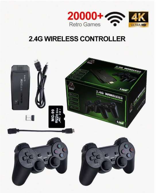 M8 Retro Video Game Console 4k 20000+ Repeating Games Game Stick 2.4G