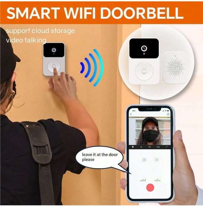 JOMAA WiFi Video Smart Doorbell Wireless HD Camera Detection