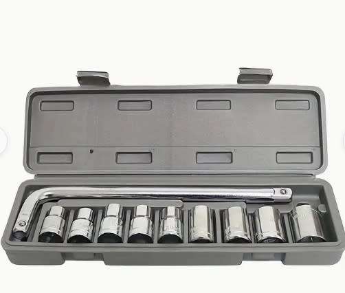 10pcs/set Socket Set, 1/2 Extended Socket Wrench Combination, Car Repair Tool