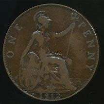 1912 One Penny very good condition