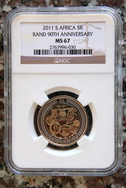 RARE 2011 5R ANNIVERSARY RESERVE BANK COIN - MS 67 - NGC GRADED