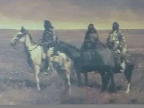 NATIVE AMERICAN INDIANS-  ''THE HUNTING PARTY''