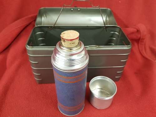 Antique Lunch Pail with Thermos flask