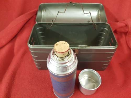 Antique Lunch Pail with Thermos flask