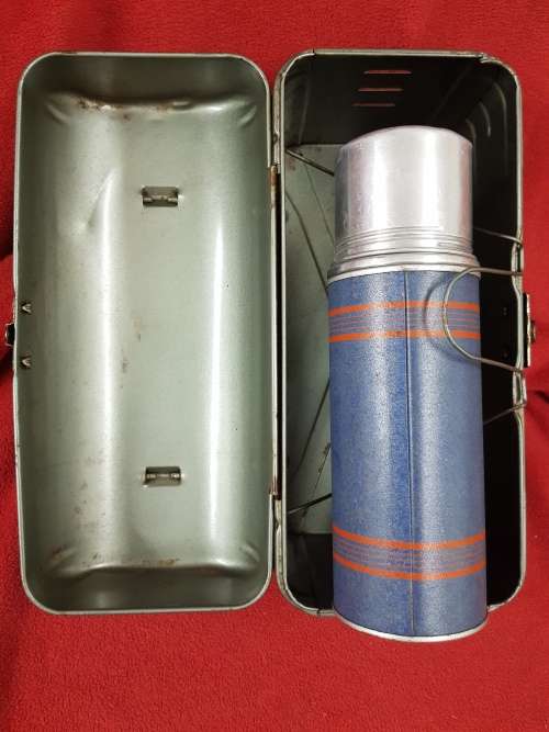 Antique Lunch Pail with Thermos flask