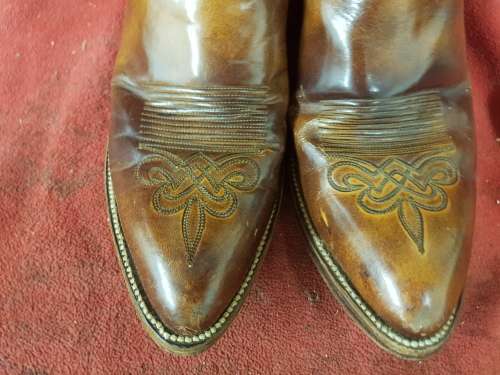 Vintage DAN POST Cowboy Boots Size 8 Made in Spain
