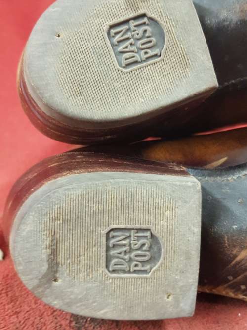 Vintage DAN POST Cowboy Boots Size 8 Made in Spain