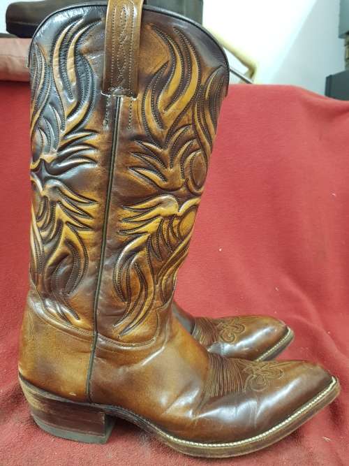 Vintage DAN POST Cowboy Boots Size 8 Made in Spain