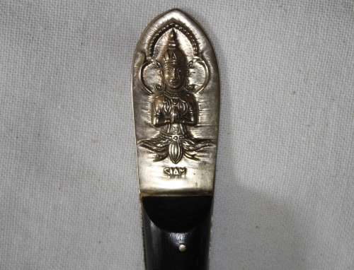 SIAM THAILAND BRONZE ROSEWOOD CUTLERY SET