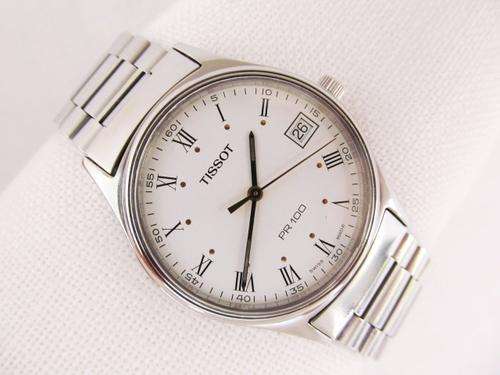 TISSOT PR 100 DATE ALL STEEL QUARTZ MEN'S WATCH