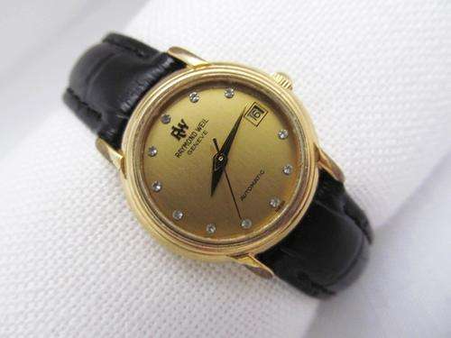 RAYMOND WEIL GENEVE DATE 18kt GOLDPLATED AUTOMATIC LADIES WATCH