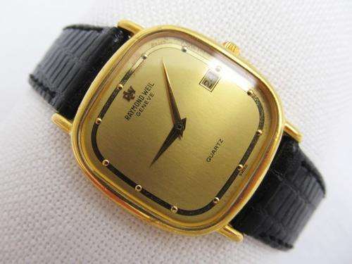 RAYMOND WEIL GENEVE DATE GOLDPLATED QUARTZ MENS WATCH - OPEN TO OFFERS?