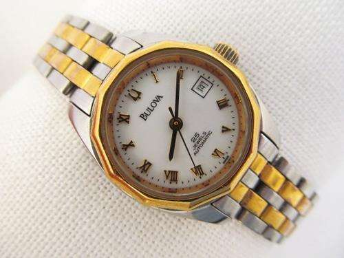 BULOVA DATE 18KGP/STAINLESS STEEL AUTOMATIC LADIES WATCH - MAKE ME AN OFFER?!
