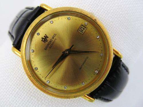 RAYMOND WEIL GENEVE DATE 18kt GOLDPLATED AUTOMATIC MENS WATCH