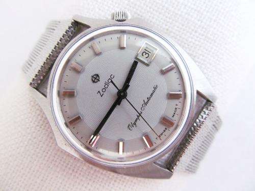 ZODIAC OLYMPOS DATE STAINLESS STEEL AUTOMATIC MENS WATCH