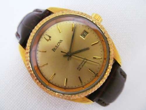Vintage Bulova Automatic 25 Jewels Mens Gold Plated Watch