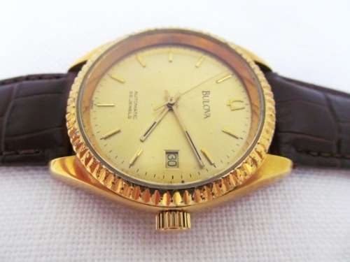 Vintage Bulova Automatic 25 Jewels Mens Gold Plated Watch