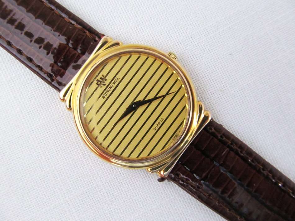 Vintage Raymond Weil Geneve Quartz Midsize Gold Plated Watch