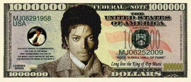 LIMITED EDITION MICHEAL JACKSON TRIBUTE BILL